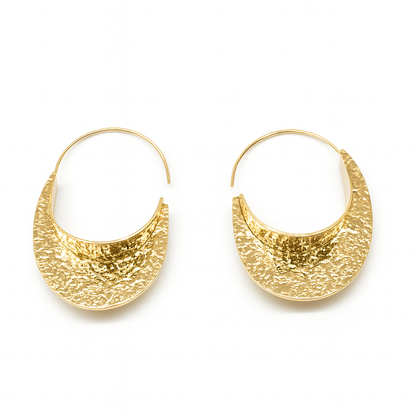 Gold platted long hoop earring