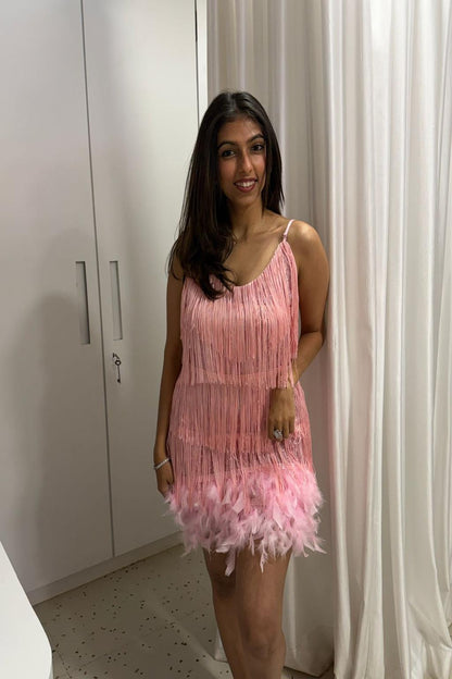 Excellent look shiny short one piece for ladies