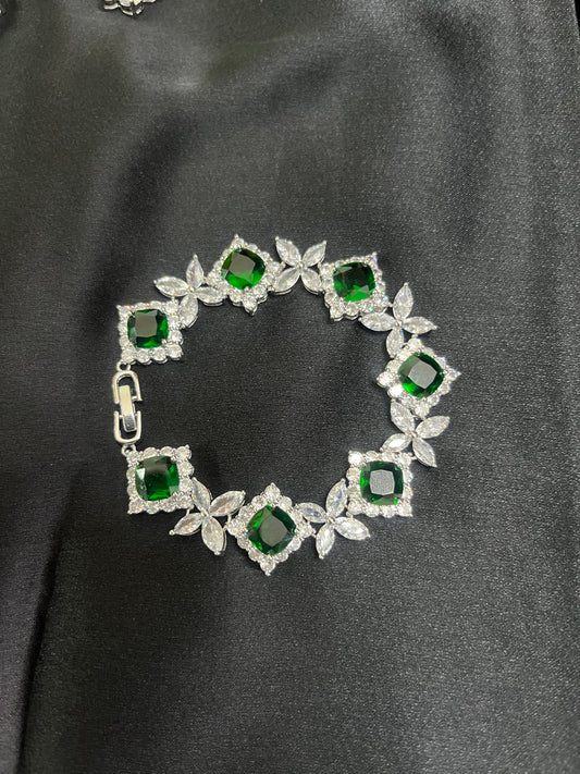 Cubic Zirconia Green Bracelet