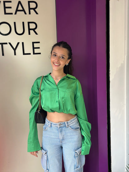 Full Sleeves Crop Shirt
