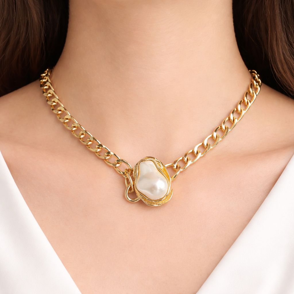 Mother of pearl pendent medium size necklace