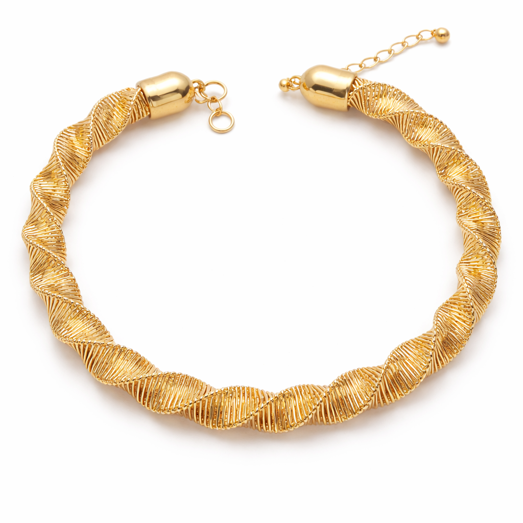 Twisted spring design necklace for women