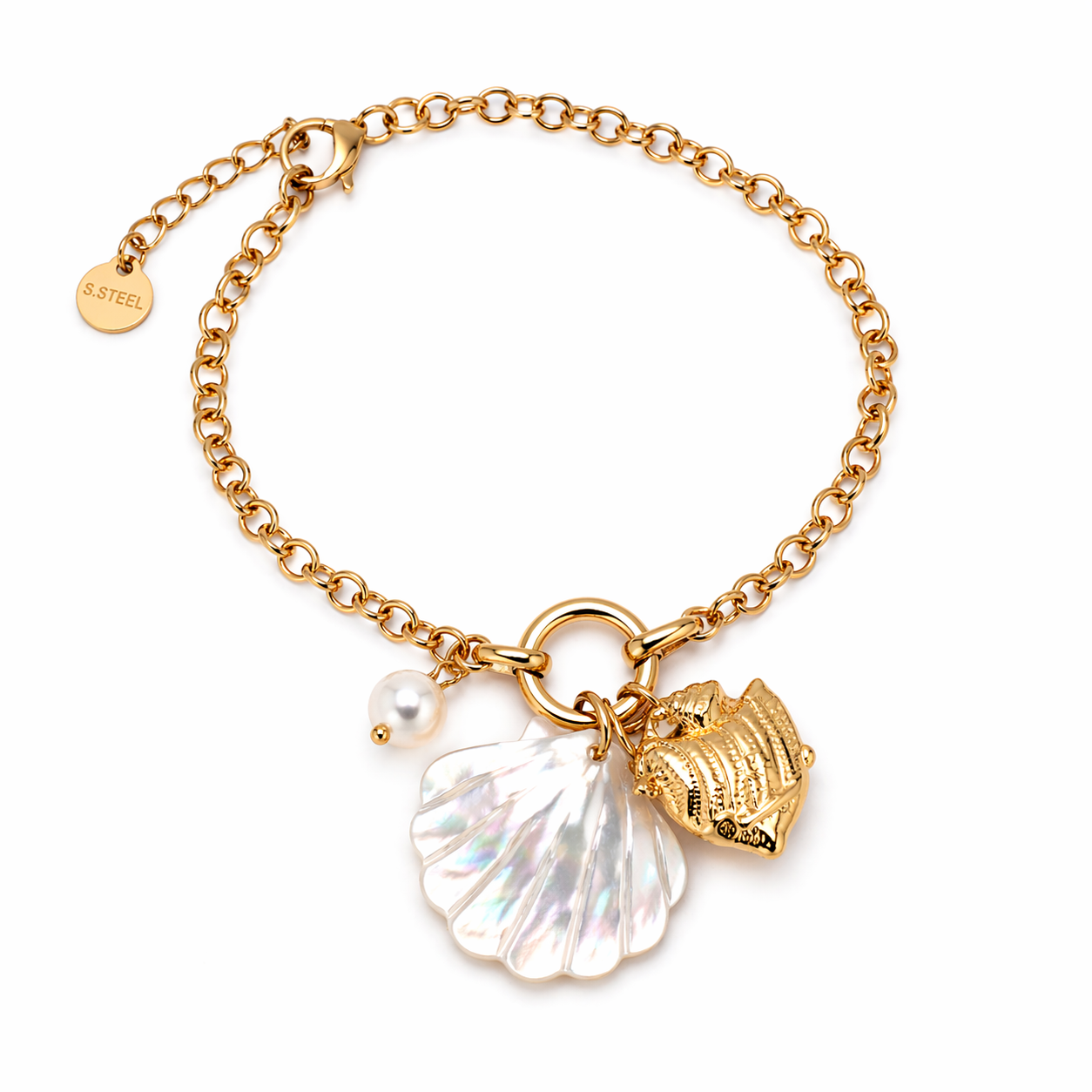Beautiful gold fish charm bracelets