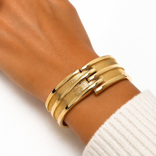 Fashion style golden kada bracelets for girls