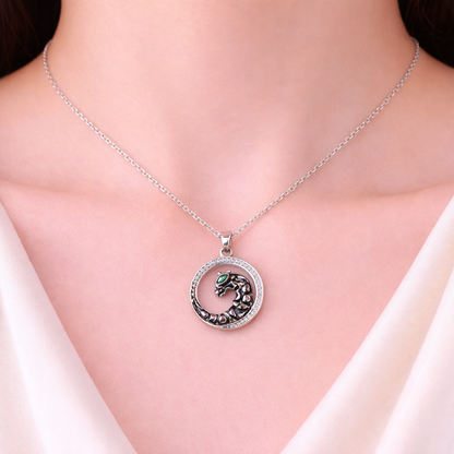 Charming leopard style pedant silver chain necklace