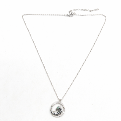 Charming leopard style pedant silver chain necklace