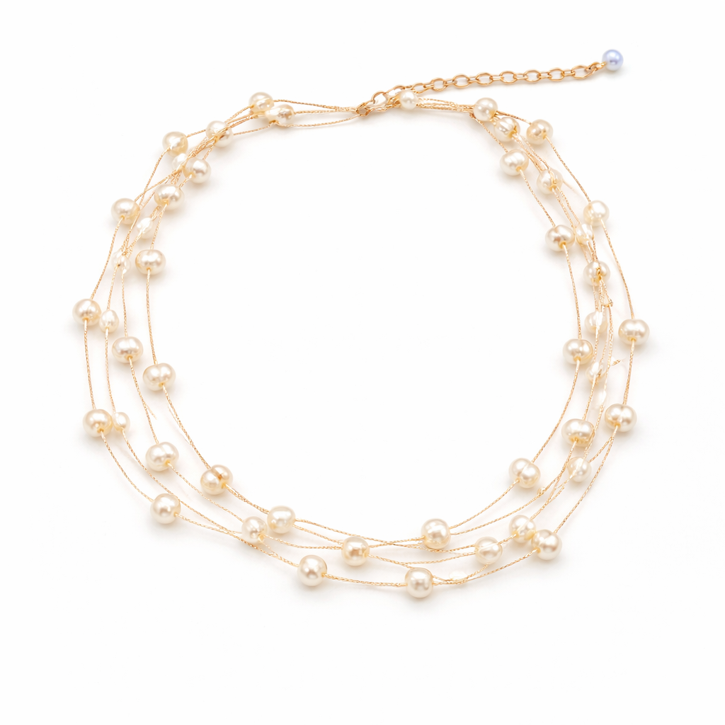 Small pearls layer necklace
