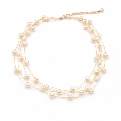 Small pearls layer necklace