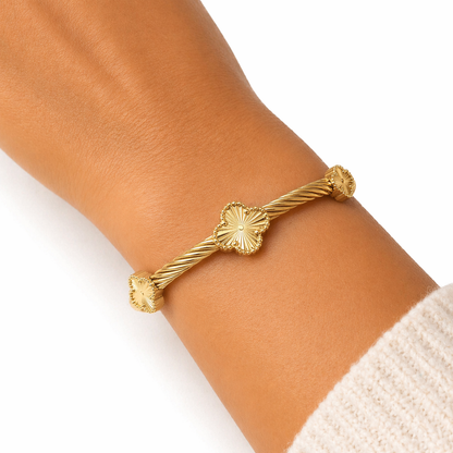 Golden four leaf kada bracelets for women