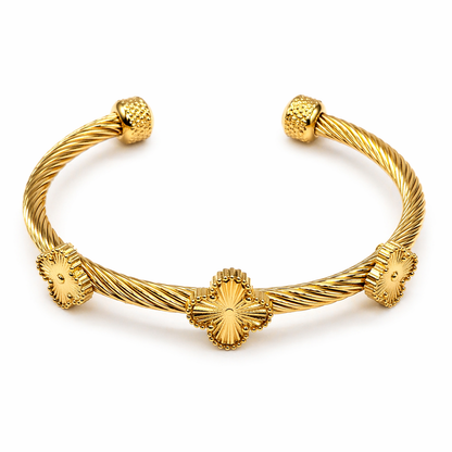 Golden four leaf kada bracelets for women