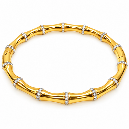Golden Bamboo Style Bracelet