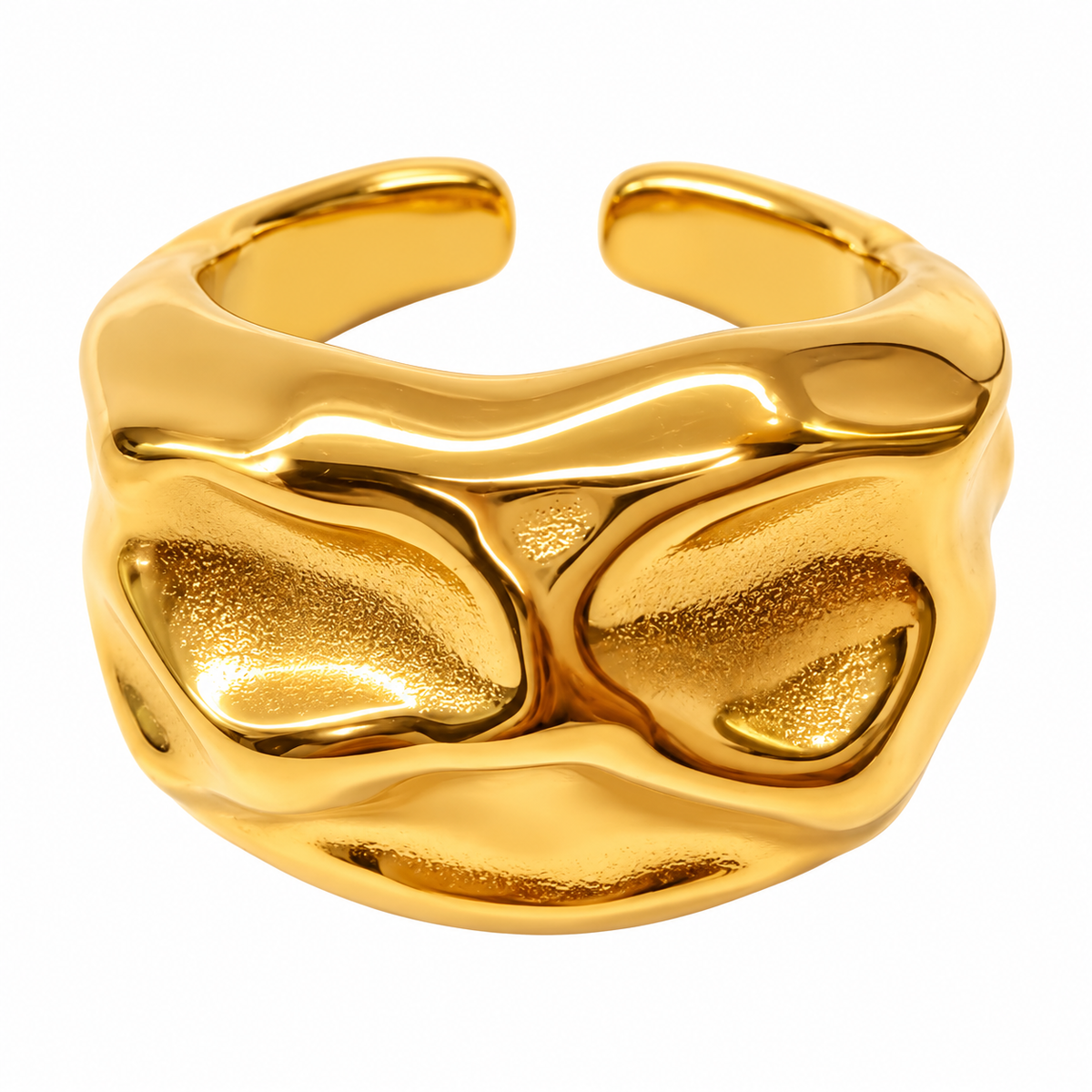 Golden Wave Style Ring