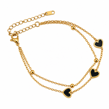 Beautiful Trio Heart Charm Bracelets