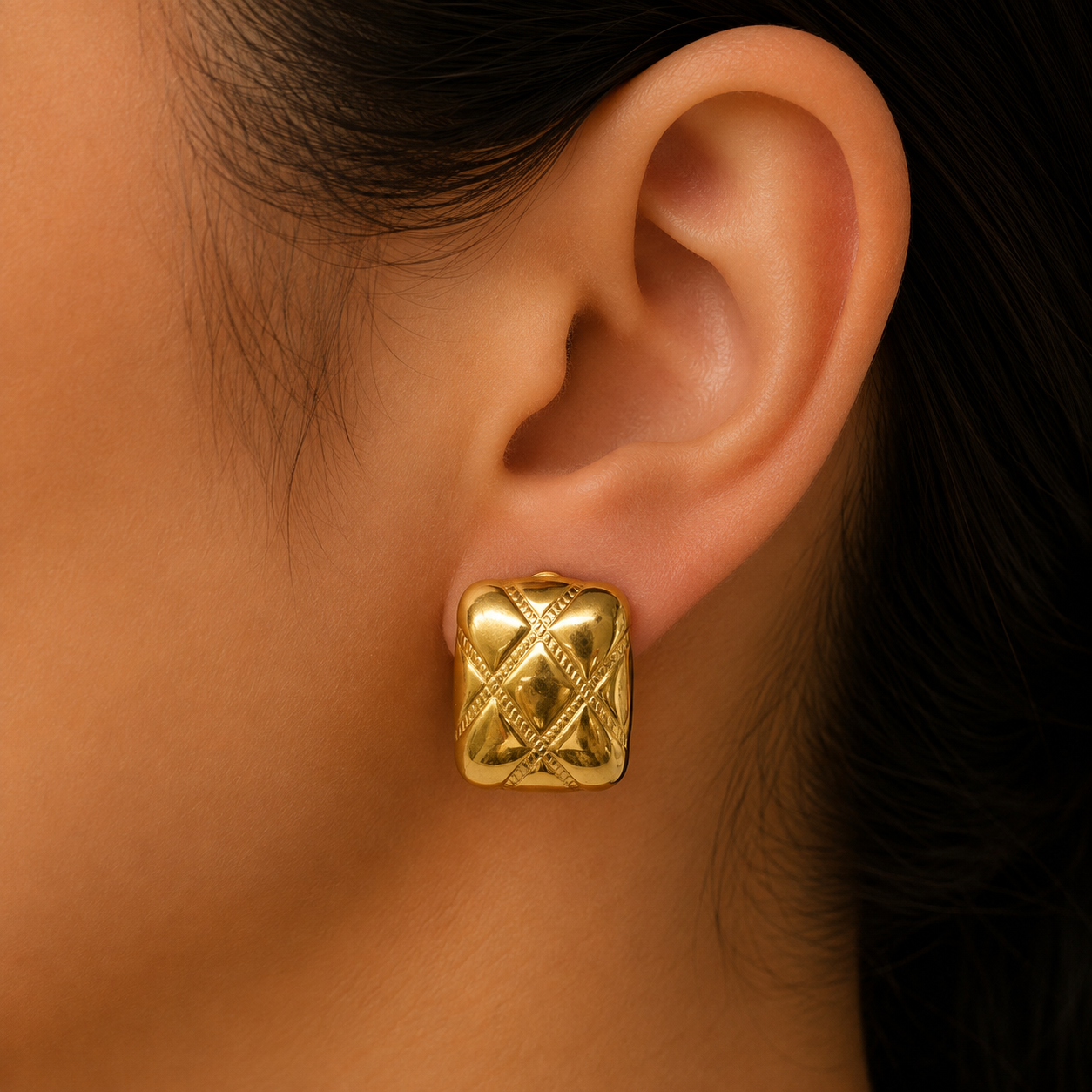 Gold Classic Stud Earrings