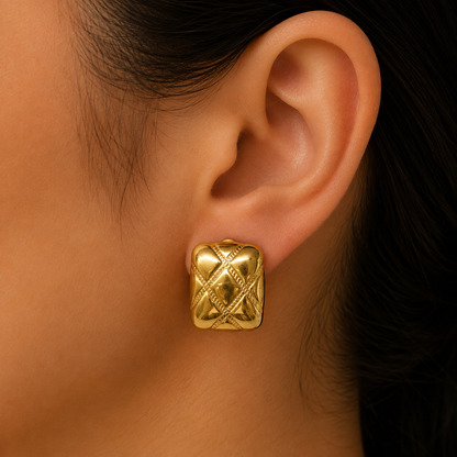 Gold Classic Stud Earrings