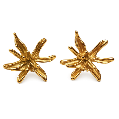 Gold Star Stud Earrings
