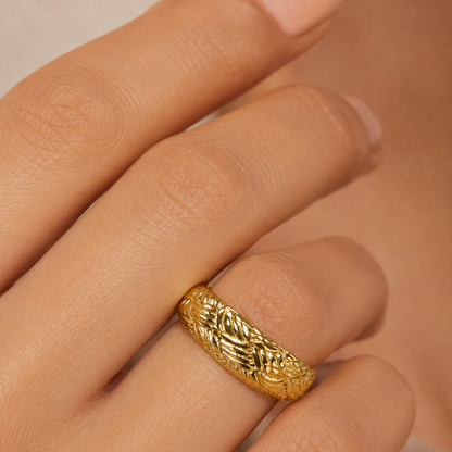 Gold Textured Ring