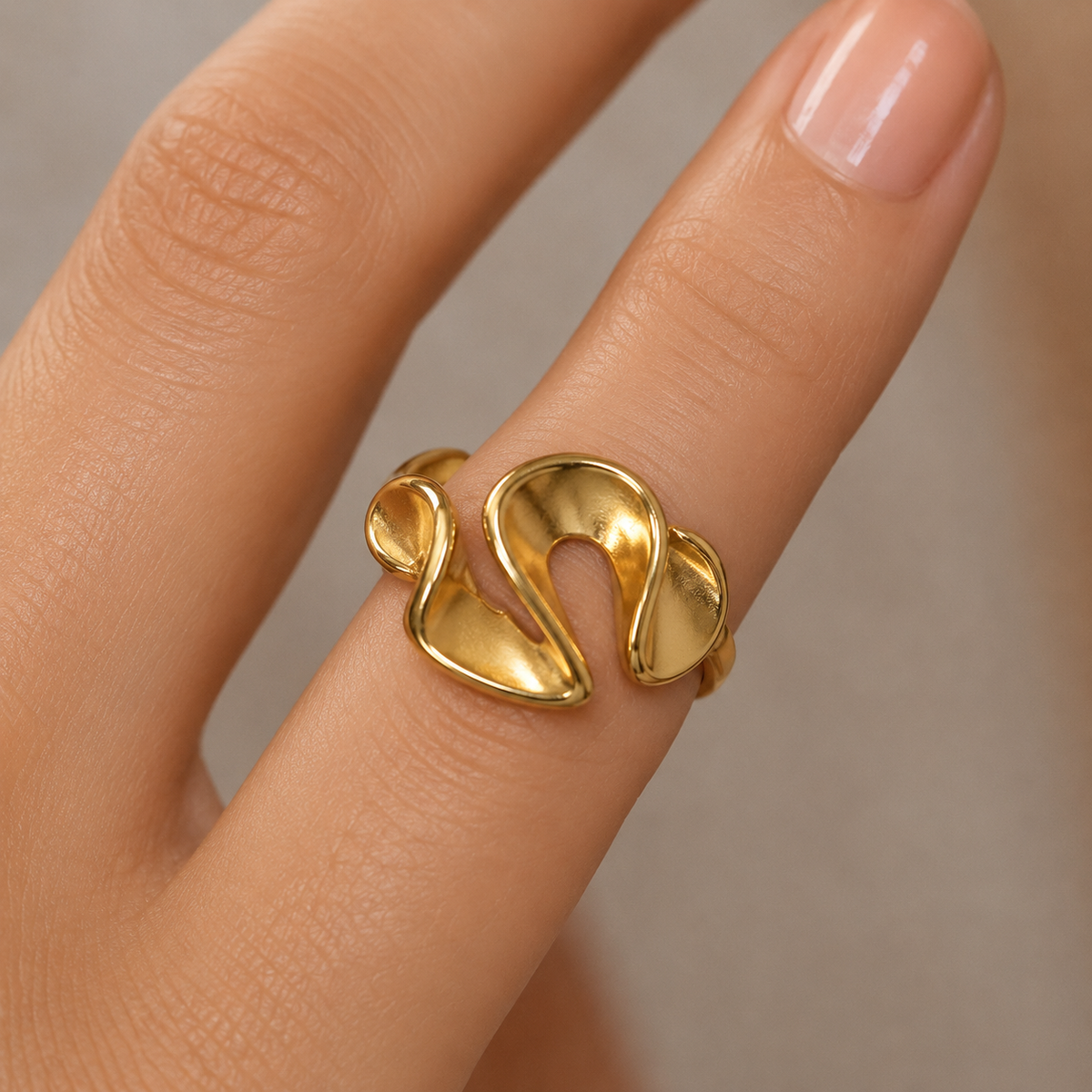 Gold Wave Ring