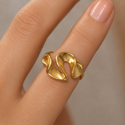 Gold Wave Ring