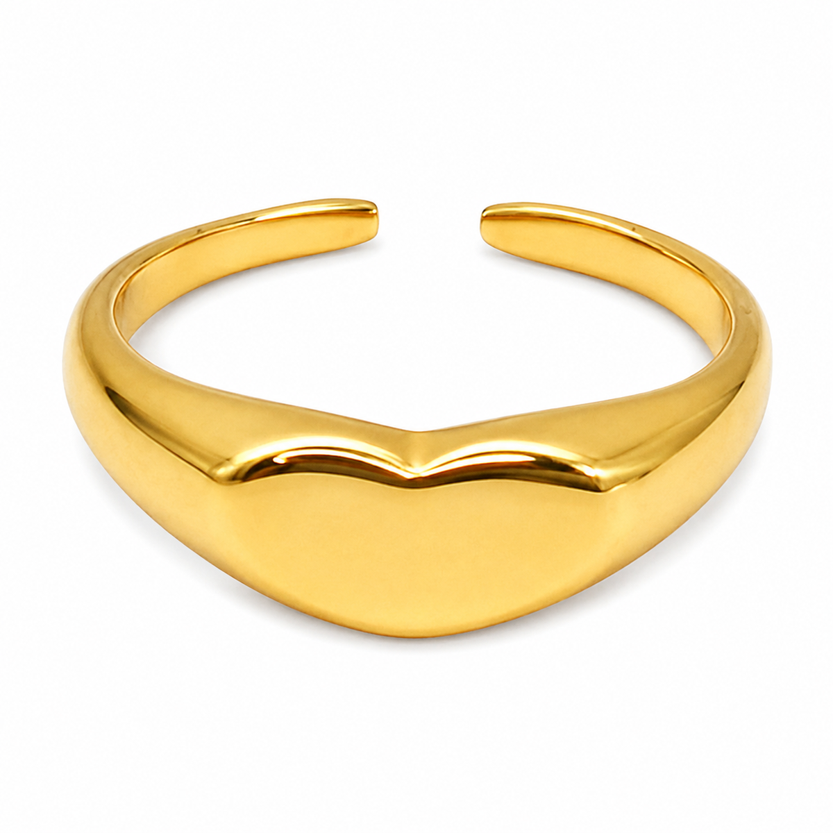 Gold Minimal Heart Ring