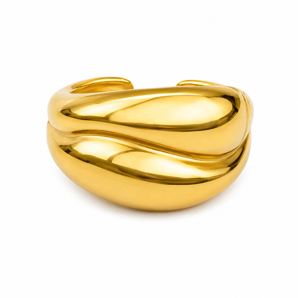 Gold Crossover Ring