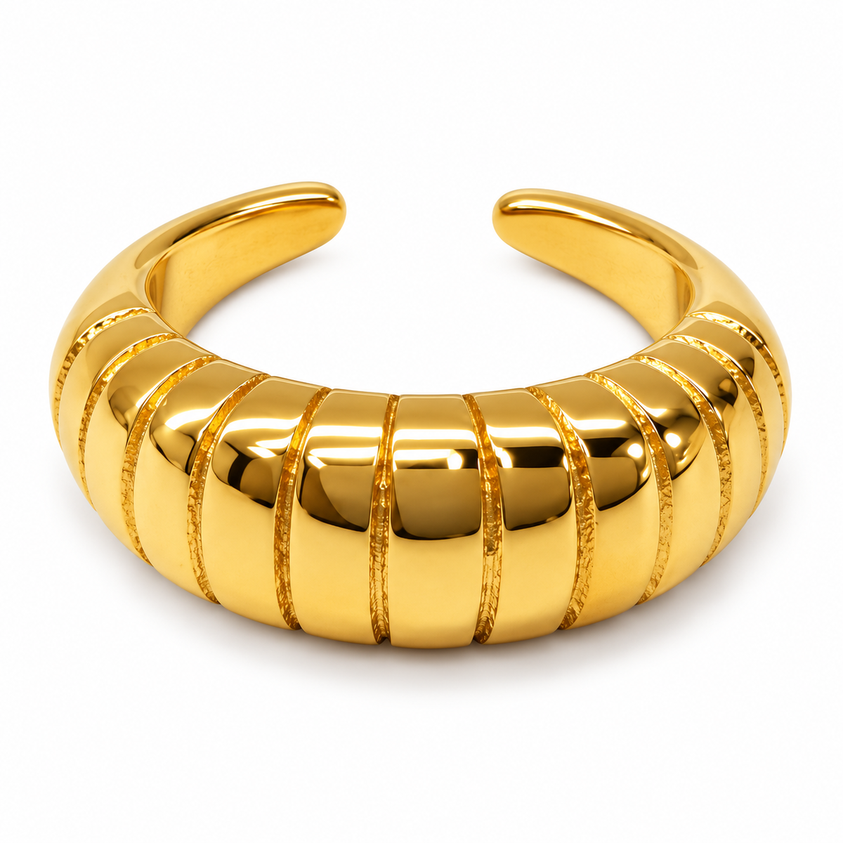 Gold Textured Dome Ring