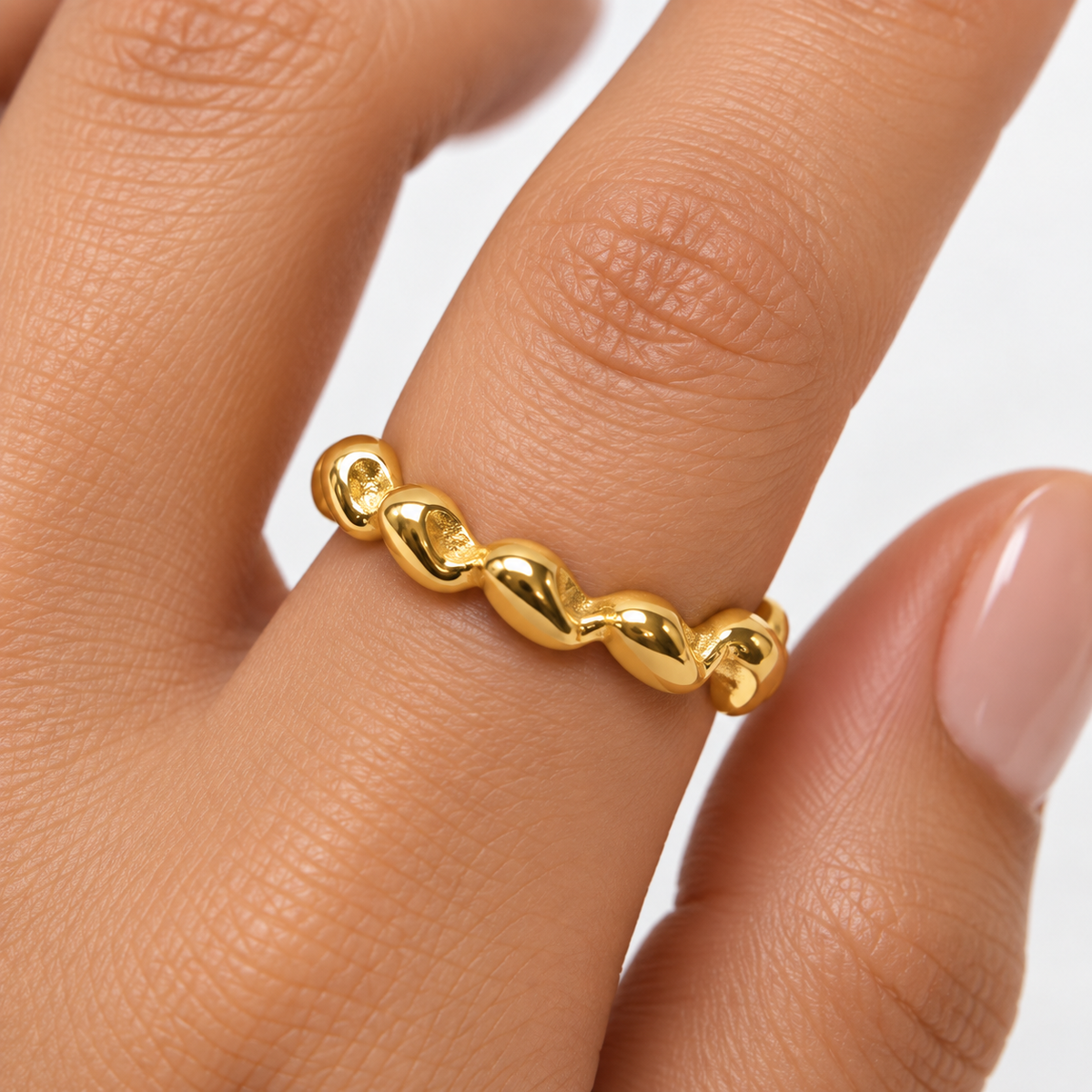 Gold Twisted Band Ring