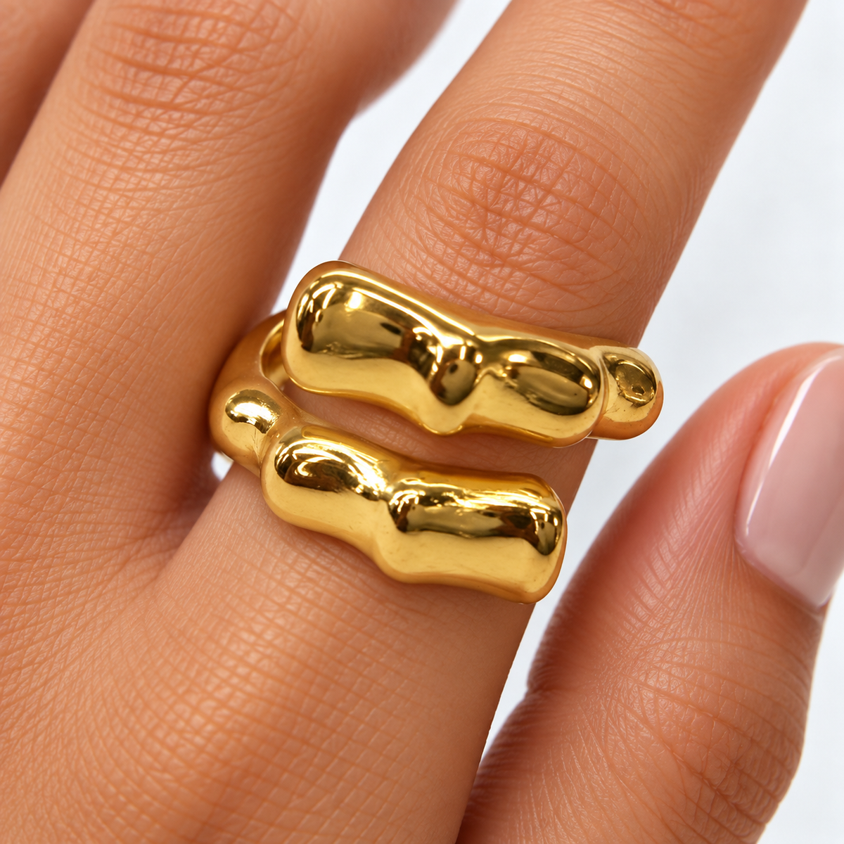 Gold Abstract Wrap Ring