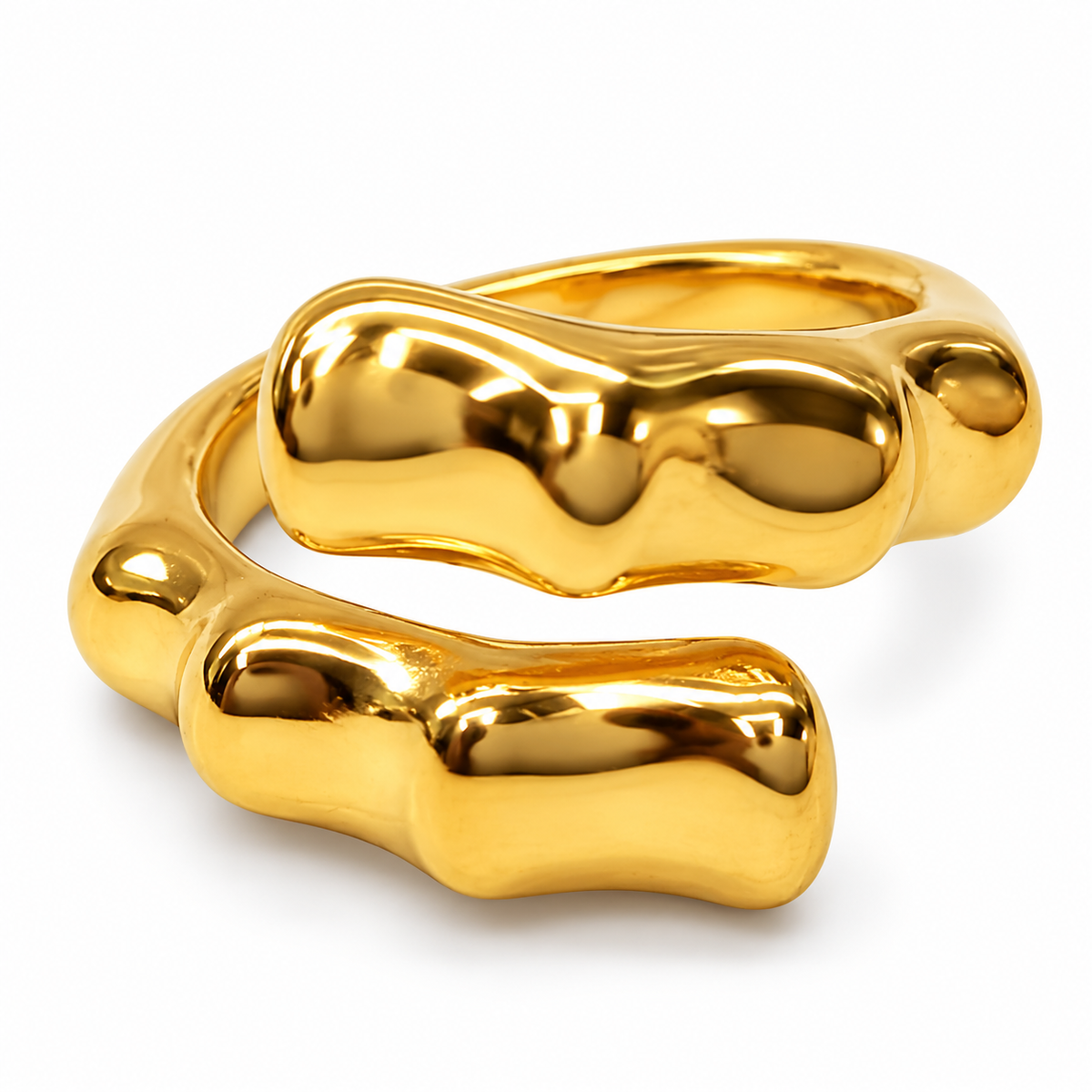 Gold Abstract Wrap Ring