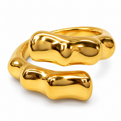 Gold Abstract Wrap Ring