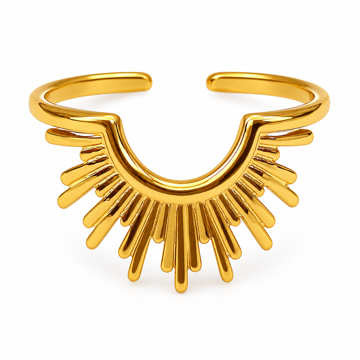 Gold Sun Ray Ring