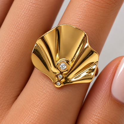 Gold Shell Ring