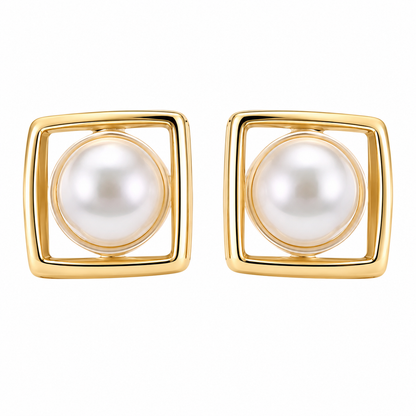 Golden Pearl Studs