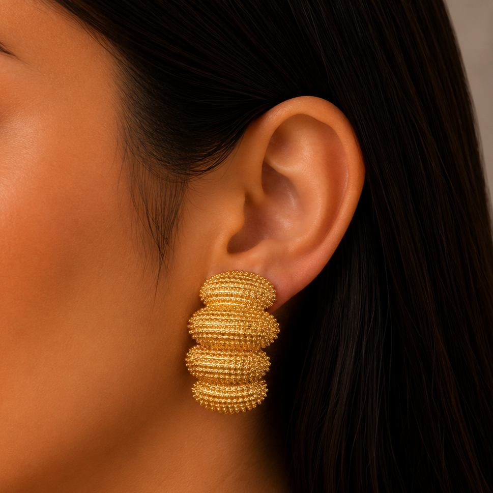 Golden Cluster Studs