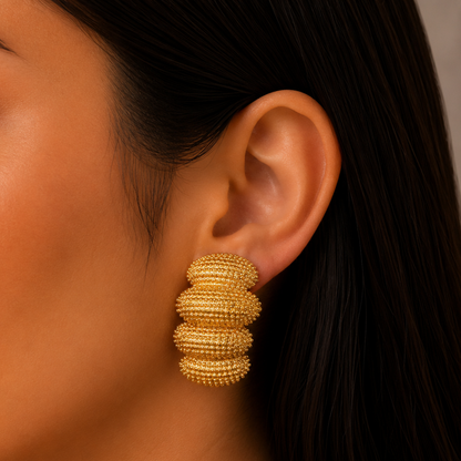 Golden Cluster Studs