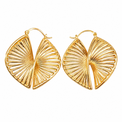 Golden Leaf Hoops