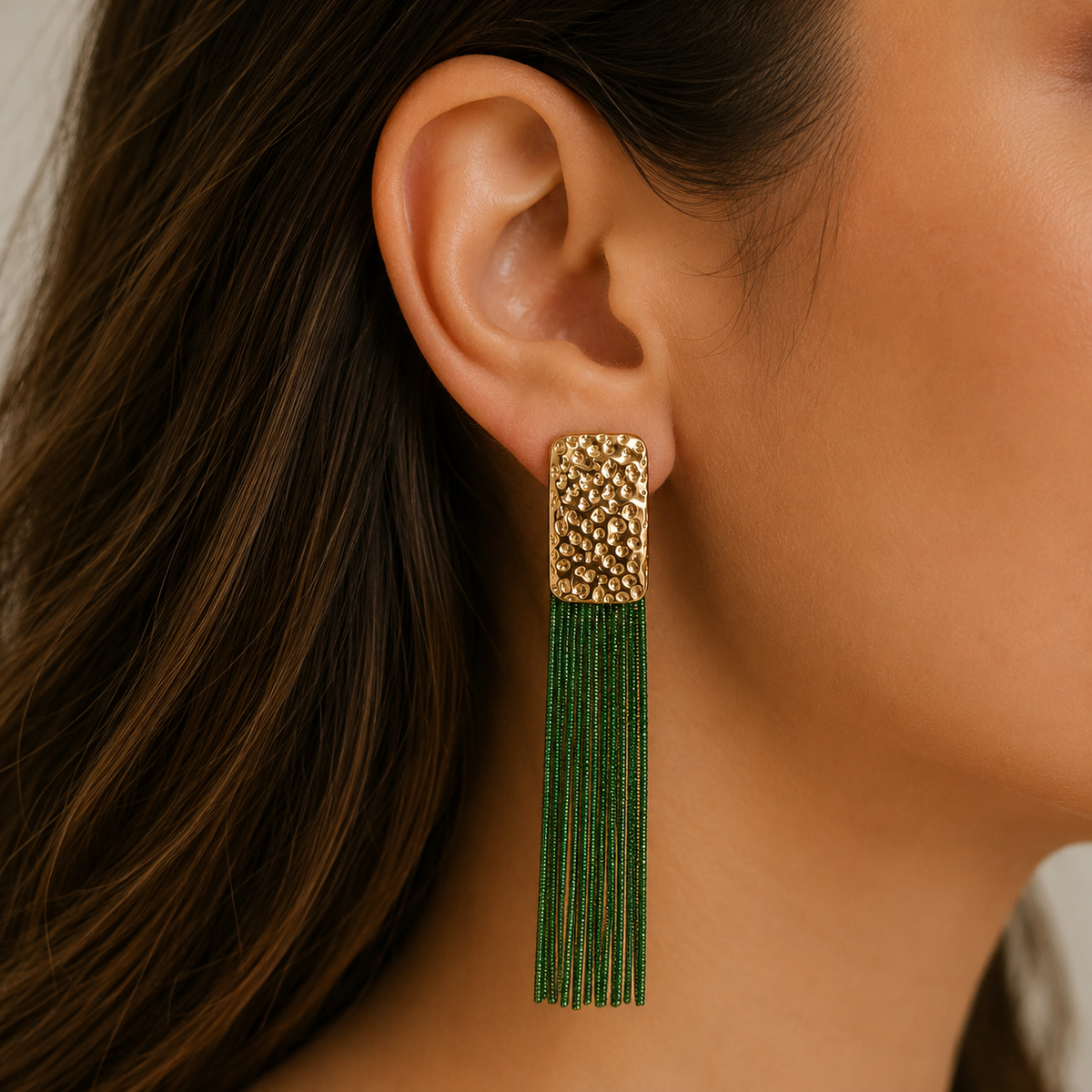 Royal Green Drops Earrings