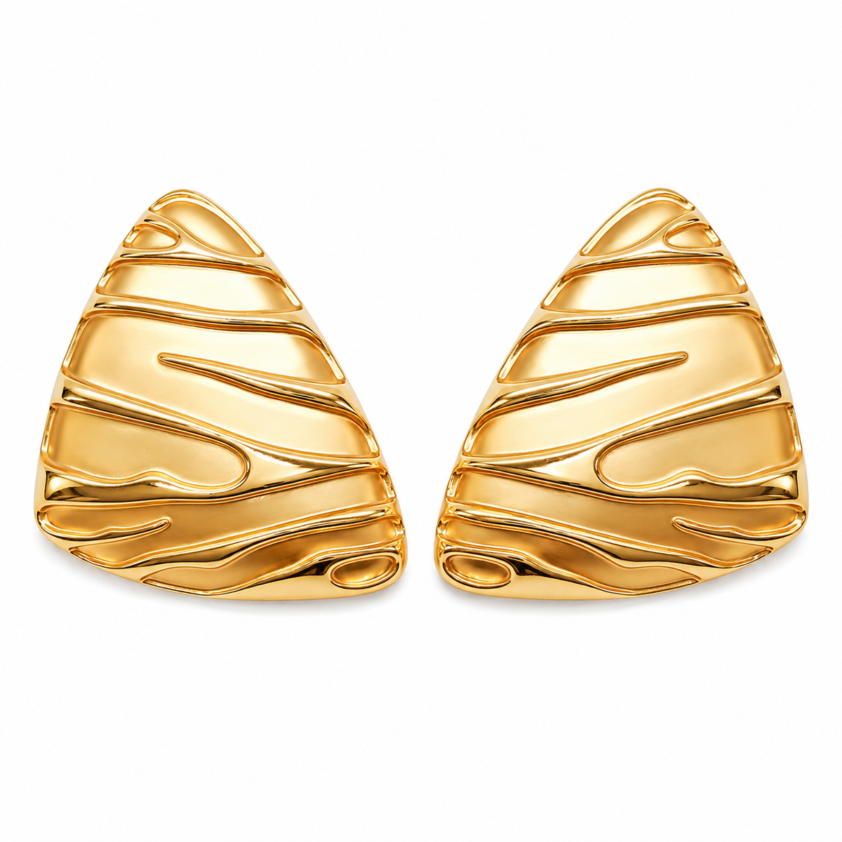 Golden Ripple Studs