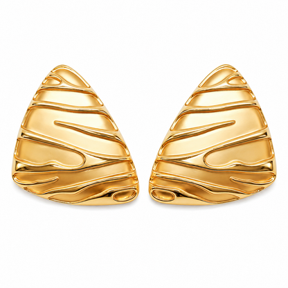 Golden Ripple Studs
