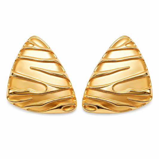 Golden Ripple Studs