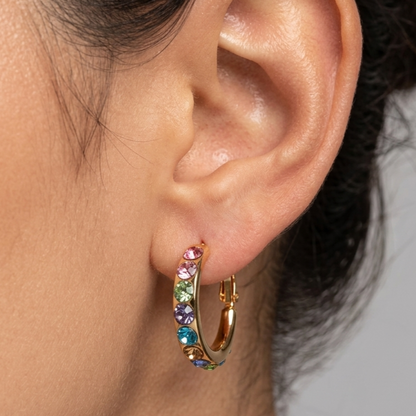 Rainbow Luxe Hoops