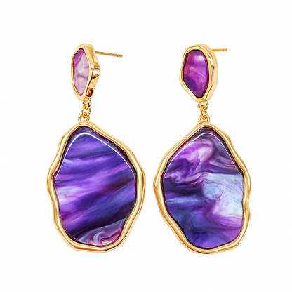 Purple Majesty Drops Earrings