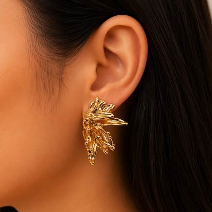 Golden Paradise Wings Earrings