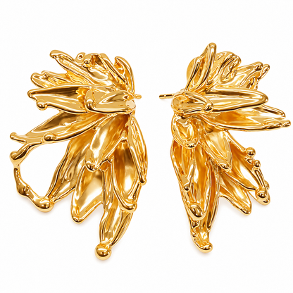 Golden Paradise Wings Earrings