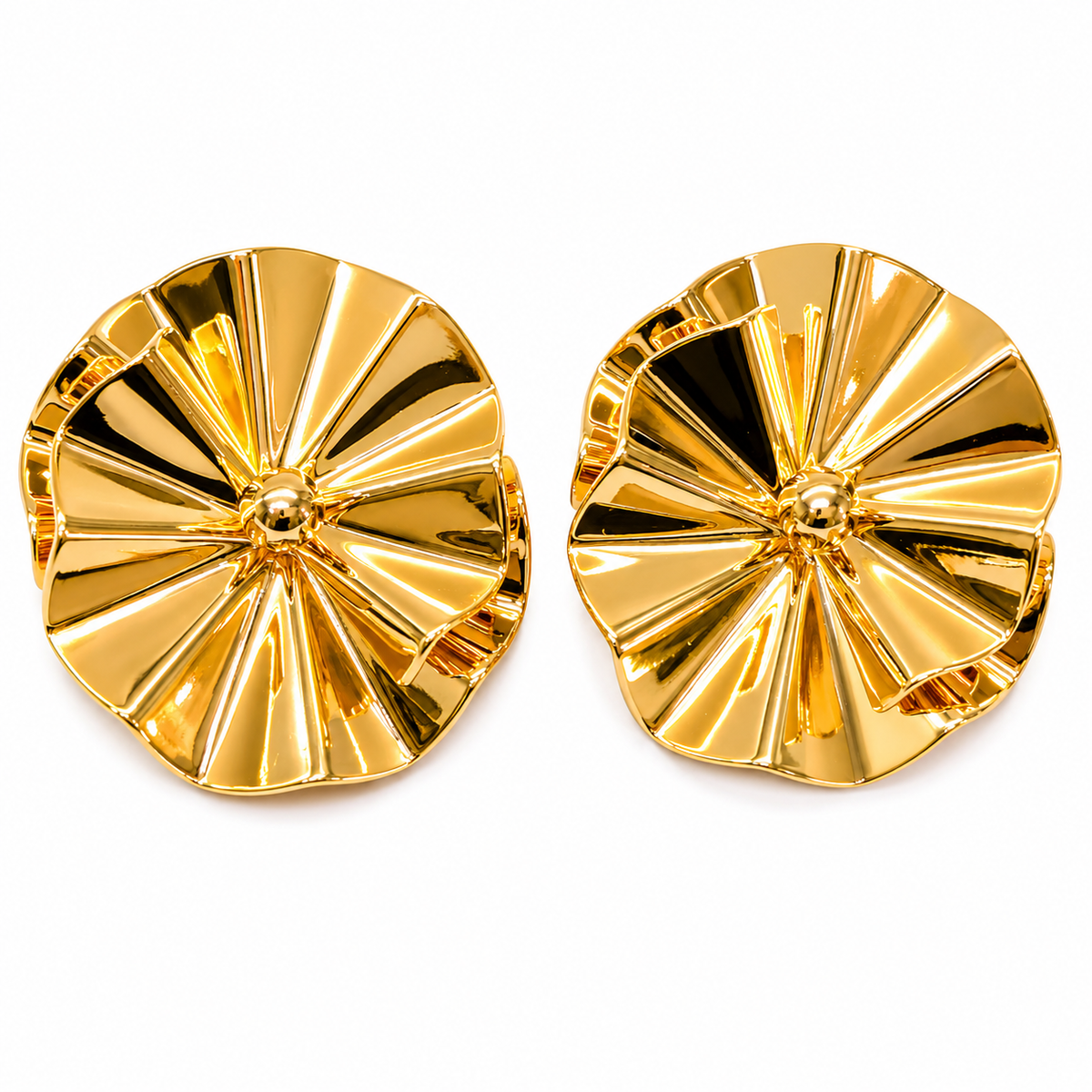 Golden flower Stud Earrings