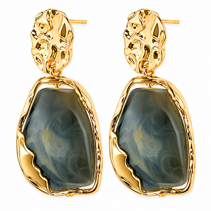 Golden Riverstone Earrings