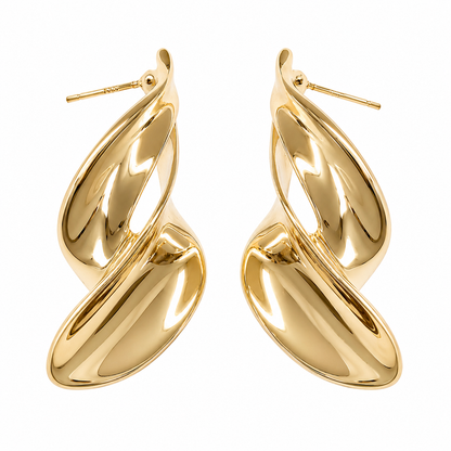 Gold Layered Leaf Earrings