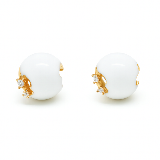 Stylish coconut style plug earring