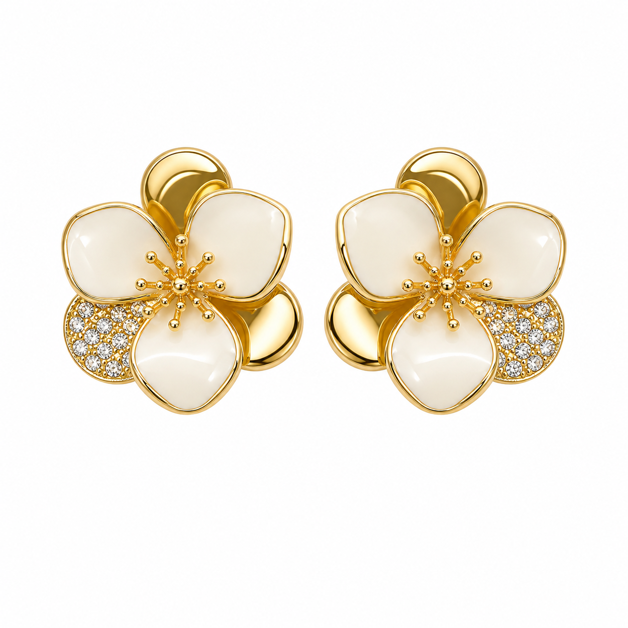Charming Orchid Flower Style Stud Earring