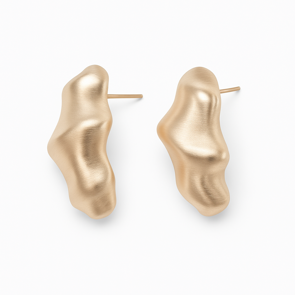 Delicate bamboos style stud earring